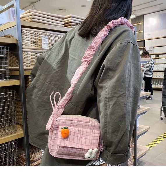 evening bags japanese soft girl's plaid canvas bag female literature and art student's messenger small fresh one shoulder cartoon
evening bags japanese soft girl's plaid canvas bag female literature and art student's messenger small fresh one shoulder cartoon
