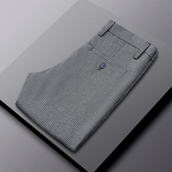 men's suits & blazers kore wool formal men suit pants trousers straight regular fit plaid business clothing summer spring 2021 dress, White;black
men's suits & blazers kore wool formal men suit pants trousers straight regular fit plaid business clothing summer spring 2021 dress, White;black