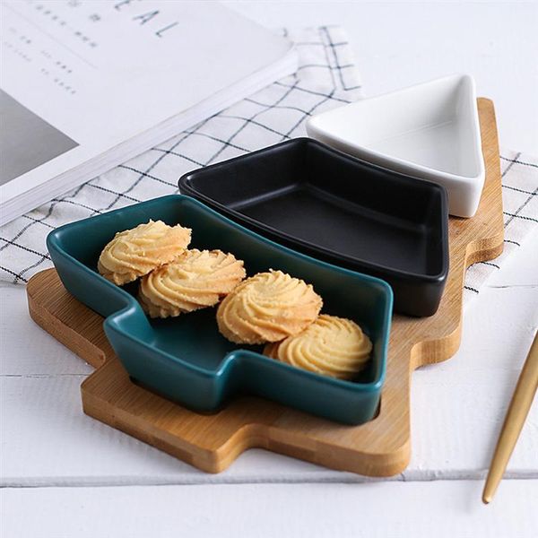 dishes & plates 1pc christmas tree porcelain tray ceramic dish removable cookie snack platter holiday party dessert plate with bamboo b
dishes & plates 1pc christmas tree porcelain tray ceramic dish removable cookie snack platter holiday party dessert plate with bamboo b