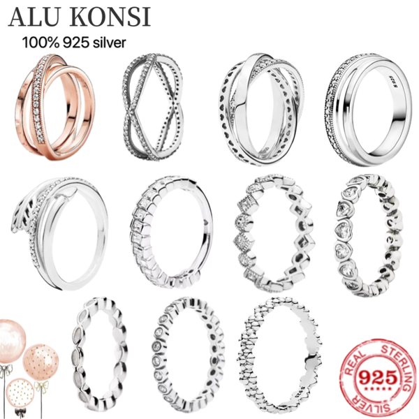 2021 real 925 sterling silver authentic ring for women winding and crystal couple rings diy fashion wedding jewelry with box gift, Slivery;golden
2021 real 925 sterling silver authentic ring for women winding and crystal couple rings diy fashion wedding jewelry with box gift, Slivery;golden