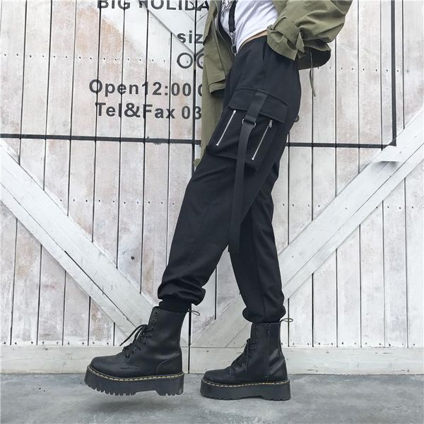 women's pants & capris pholeey black women cargo loose sweatpants casual pencil with pockets cotton pleated streetwear trousers, Black;white
women's pants & capris pholeey black women cargo loose sweatpants casual pencil with pockets cotton pleated streetwear trousers, Black;white
