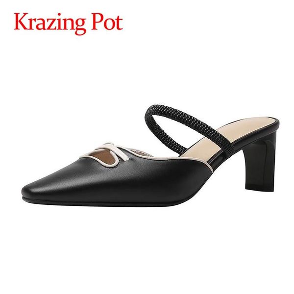 sandals krazing pot summer genuine leather square toe high heels mixed colors gentlewomen daily wear fashion slip on women l92, Black
sandals krazing pot summer genuine leather square toe high heels mixed colors gentlewomen daily wear fashion slip on women l92, Black