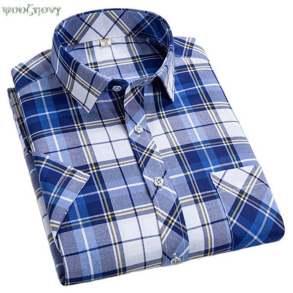 men's casual shirts checkered for men summer short sleeved leisure slim fit plaid shirt square collar soft causal male with front pock, White;black
men's casual shirts checkered for men summer short sleeved leisure slim fit plaid shirt square collar soft causal male with front pock, White;black