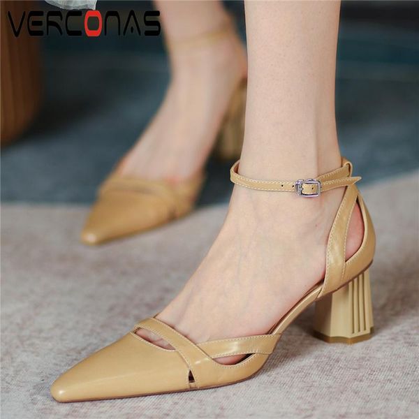 dress shoes verconas pointed toe strange women sandals summer fashion hollow genuine leather pumps ankle strap party casual woman, Black
dress shoes verconas pointed toe strange women sandals summer fashion hollow genuine leather pumps ankle strap party casual woman, Black