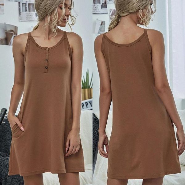 casual dresses 38#summer women's suspenders pocket o neck dress sleeveless beach mini spaghetti strap solid sexy, Black;gray
casual dresses 38#summer women's suspenders pocket o neck dress sleeveless beach mini spaghetti strap solid sexy, Black;gray