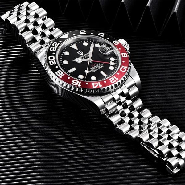 wristwatches pagani design sapphire gmt watches men mechanical brand stainless steel waterproof automatic watch reloj hombre, Slivery;brown
wristwatches pagani design sapphire gmt watches men mechanical brand stainless steel waterproof automatic watch reloj hombre, Slivery;brown