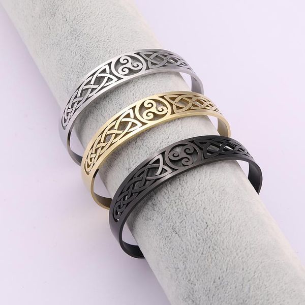 bangle eueavan 5pcs triskele triple spiral triskelion symbol amulet cuff bangles occult magic pagan talisman stainless steel jewelry, Black
bangle eueavan 5pcs triskele triple spiral triskelion symbol amulet cuff bangles occult magic pagan talisman stainless steel jewelry, Black