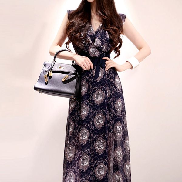 elegant female fashions chiffon imprint with v-arrival arrival summer beach style dress long occasional sleeveless, Black;gray
elegant female fashions chiffon imprint with v-arrival arrival summer beach style dress long occasional sleeveless, Black;gray