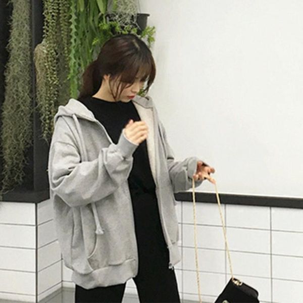 women's hoodies & sweatshirts women hoodie solid color korean version loose long sleeve oversized grey womens sweatshirt with a hood, Black
women's hoodies & sweatshirts women hoodie solid color korean version loose long sleeve oversized grey womens sweatshirt with a hood, Black