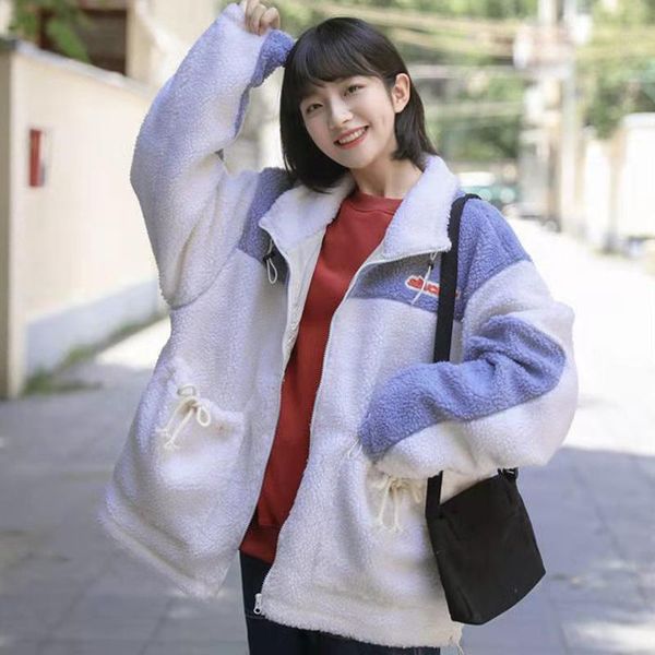 women's fur & faux lucyever 2021 winter lamb coat women casual thicken warm pocket overcoat female korean patchwork loose plush jacket, Black
women's fur & faux lucyever 2021 winter lamb coat women casual thicken warm pocket overcoat female korean patchwork loose plush jacket, Black