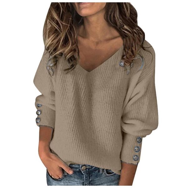 women's sweaters women sweater 2021 autumn winter solid v neck pullover korean style knitted long sleeve jumpers casual #t2g, White;black
women's sweaters women sweater 2021 autumn winter solid v neck pullover korean style knitted long sleeve jumpers casual #t2g, White;black