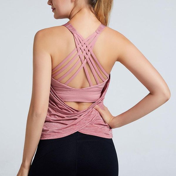 built-in bra sport vest women backless yoga workout tank fitness padded shirt gym running cothes outfit
built-in bra sport vest women backless yoga workout tank fitness padded shirt gym running cothes outfit