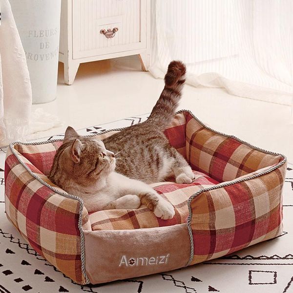 kennels & pens dog beds plaid sleeping cotton puppy bed washable detachable cat nest bottom small pet cushion mats mattress
kennels & pens dog beds plaid sleeping cotton puppy bed washable detachable cat nest bottom small pet cushion mats mattress