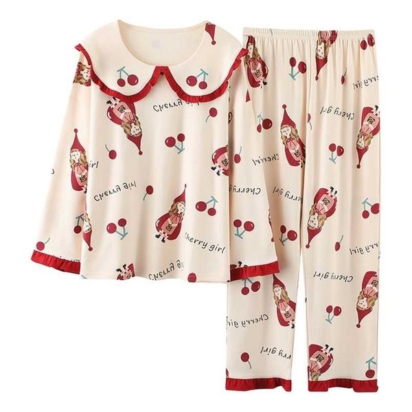 big 3xl 4xl 5xl plus size cotton lingere homewear long sleeve pullover pajama for women big lounge wear cherry printed sleepwear 211103, Black;red
big 3xl 4xl 5xl plus size cotton lingere homewear long sleeve pullover pajama for women big lounge wear cherry printed sleepwear 211103, Black;red