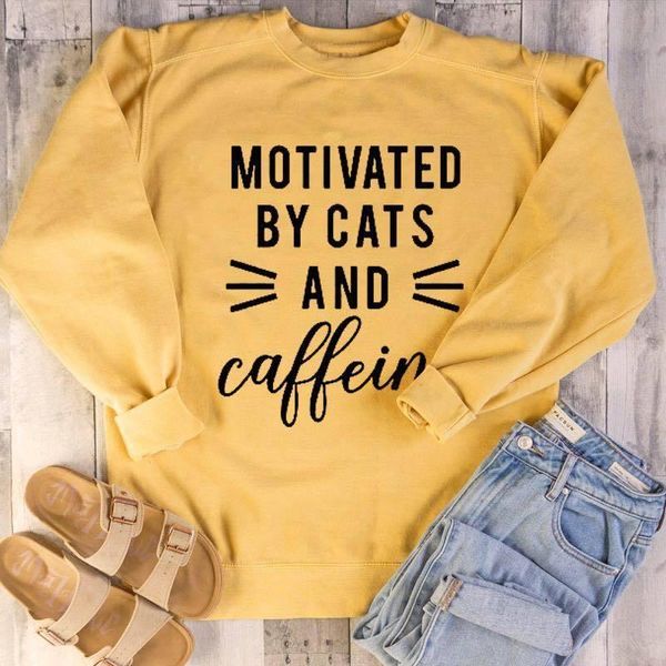women's hoodies & sweatshirts women casual funny slogan quote causal tumblr pullovers hipster youngs git girl motivated by cats sweats, Black
women's hoodies & sweatshirts women casual funny slogan quote causal tumblr pullovers hipster youngs git girl motivated by cats sweats, Black