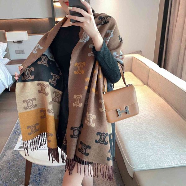 the new design 2021 new small fragrance cashmere scarf for autumn and winter versatile warm long thick double-sided scarf shawl, Blue;gray
the new design 2021 new small fragrance cashmere scarf for autumn and winter versatile warm long thick double-sided scarf shawl, Blue;gray