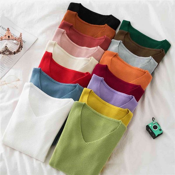 korean slim fit solid color women sweater woolen winter autumn womens elegant v neck long sleeved knit pullover fashion, White;black
korean slim fit solid color women sweater woolen winter autumn womens elegant v neck long sleeved knit pullover fashion, White;black