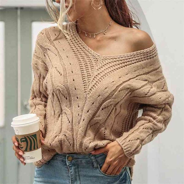 sweaters for women fashion casual v-neck twist knit sweater loose pullover sweater autumn winter jumper woman 210517, White;black
sweaters for women fashion casual v-neck twist knit sweater loose pullover sweater autumn winter jumper woman 210517, White;black
