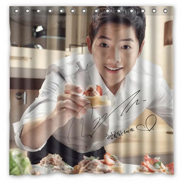 shower curtains song joong ki curtain waterproof moldproof polyester fabric bath drop ship bathroom decor 180*180cm
shower curtains song joong ki curtain waterproof moldproof polyester fabric bath drop ship bathroom decor 180*180cm