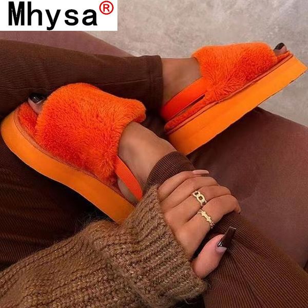 slippers 2021 warm women's furry shoes winter fur sandals for women platform comfortable house slides outdoor, Black
slippers 2021 warm women's furry shoes winter fur sandals for women platform comfortable house slides outdoor, Black