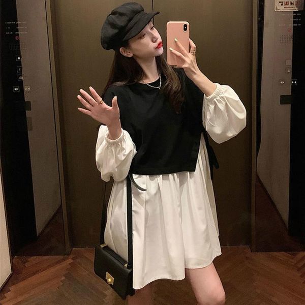 casual dresses dress womens elegant plus size 3xl fake two piece lantern sleeve knee-length streetwear vintage femme chic, Black;gray
casual dresses dress womens elegant plus size 3xl fake two piece lantern sleeve knee-length streetwear vintage femme chic, Black;gray