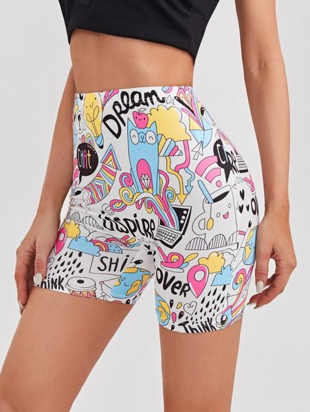 cartoon graphic biker shorts f9lh#, Black
cartoon graphic biker shorts f9lh#, Black