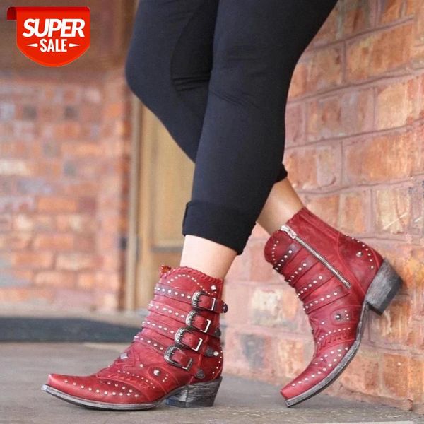 women ankle boots dropshipping new autumn and winter buckle low heel women shoes cool british rivet design soft short boots #a38l, Black
women ankle boots dropshipping new autumn and winter buckle low heel women shoes cool british rivet design soft short boots #a38l, Black