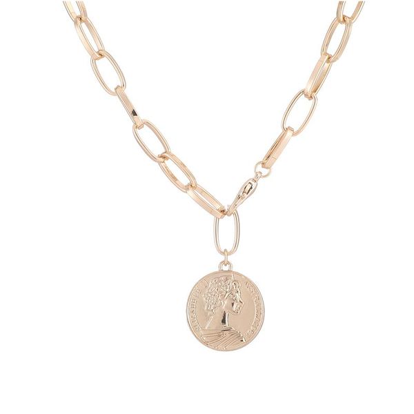 pendant necklaces fashion retro geometric round portrait chain necklace contracted personality metal figure clavicle women jewelry, Silver
pendant necklaces fashion retro geometric round portrait chain necklace contracted personality metal figure clavicle women jewelry, Silver