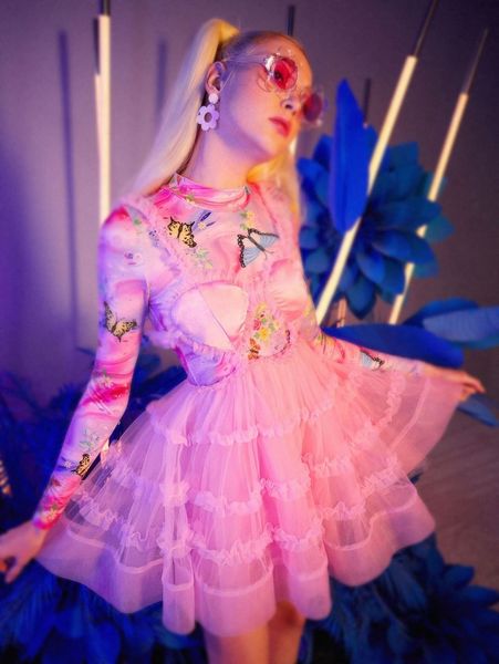 frill trim layered hem mesh cami dress without tee m121#, Black;gray
frill trim layered hem mesh cami dress without tee m121#, Black;gray