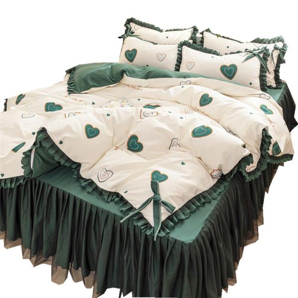 bedding sets korean princess style bedroom bed skirt 1bed skirt+1quilt cover+2pillowcase non-slip bedspread king/ size j8534
bedding sets korean princess style bedroom bed skirt 1bed skirt+1quilt cover+2pillowcase non-slip bedspread king/ size j8534