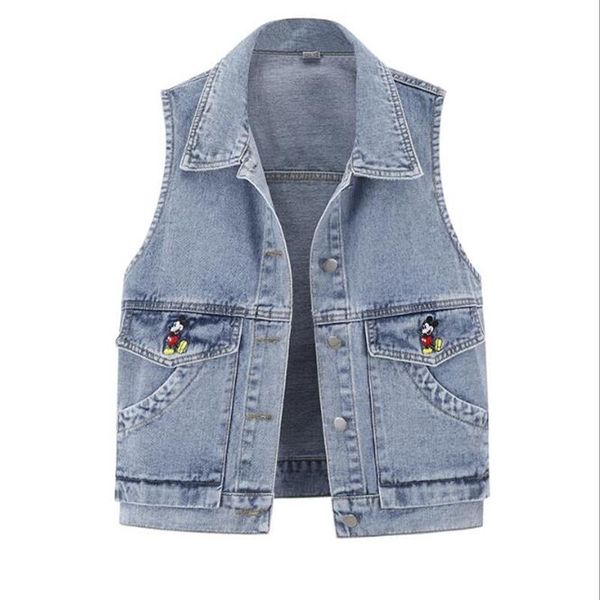 women's vests denim jean vest women fashion 2021 summer casual short jacket single breasted coat ladies outerwear blue pockets embroide, Black;white
women's vests denim jean vest women fashion 2021 summer casual short jacket single breasted coat ladies outerwear blue pockets embroide, Black;white