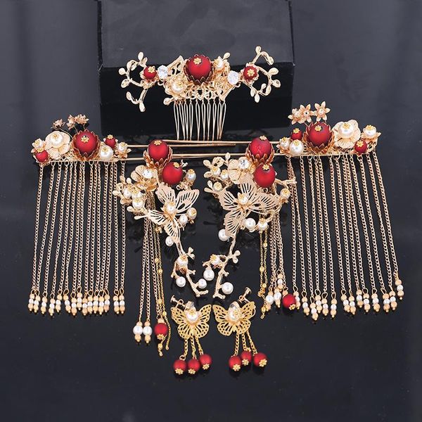 party masks wedding bride antiquity hanfu step shake cheongsam hair stick hairpin kanzashi tuck comb red long tassel accessories set
party masks wedding bride antiquity hanfu step shake cheongsam hair stick hairpin kanzashi tuck comb red long tassel accessories set