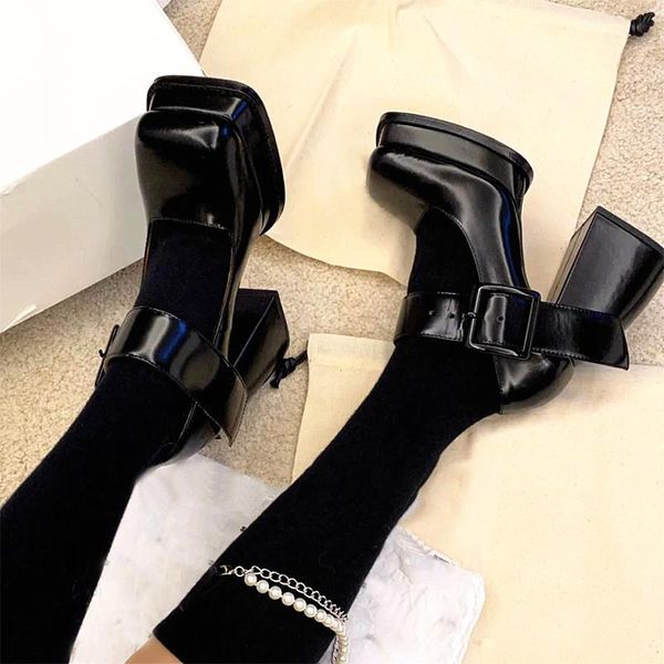dress shoes 2021 gothic high-heeled women pumps korean version of the wild thick with square head retro mary jane women's p45, Black
dress shoes 2021 gothic high-heeled women pumps korean version of the wild thick with square head retro mary jane women's p45, Black