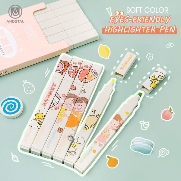 highlighters andstal 6 colors/set oblong soft tip morandi color highlighter pen unique for school marker stationery hilighter, Black;red
highlighters andstal 6 colors/set oblong soft tip morandi color highlighter pen unique for school marker stationery hilighter, Black;red
