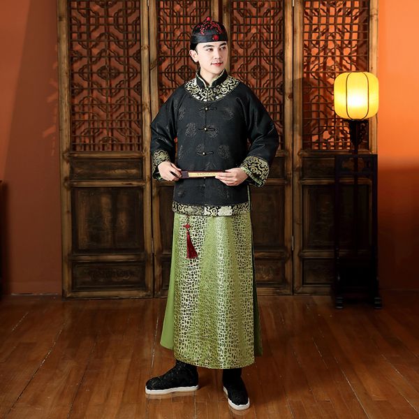 tv film performance stage wear qing dynasty prince gown chinese ancient costume embroidered folk robe drama cosplay show apparel, Black;red
tv film performance stage wear qing dynasty prince gown chinese ancient costume embroidered folk robe drama cosplay show apparel, Black;red