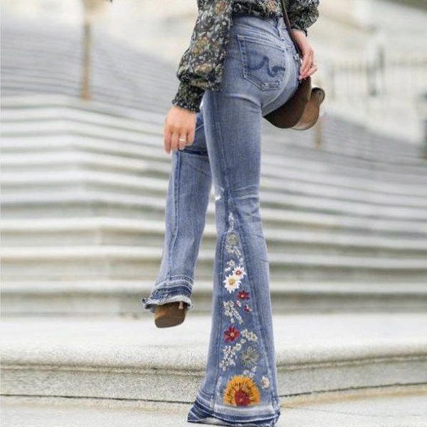 women's jeans vintage embroidery flare arrival women denim pants high waist boot cut retro flares wide leg #y2, Blue
women's jeans vintage embroidery flare arrival women denim pants high waist boot cut retro flares wide leg #y2, Blue