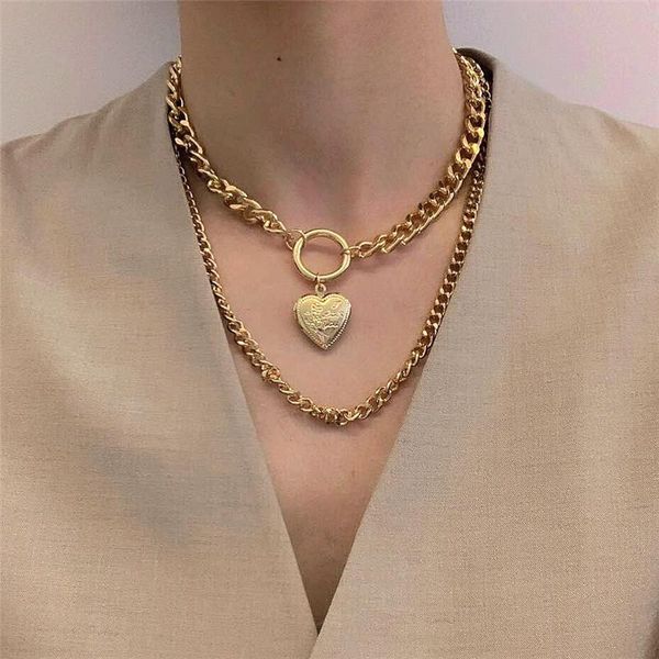 pendant necklaces punk heart shell moon lock coin for women vintagemultilevel chain necklace jewelry wedding party gift, Silver
pendant necklaces punk heart shell moon lock coin for women vintagemultilevel chain necklace jewelry wedding party gift, Silver