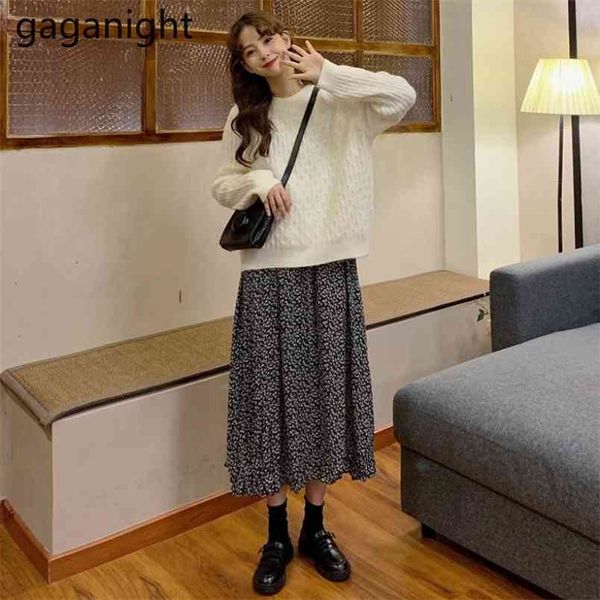 casual women two piece set outfits lady sweet floral skirt knitted sweater autumn winter fashion 210601, White
casual women two piece set outfits lady sweet floral skirt knitted sweater autumn winter fashion 210601, White
