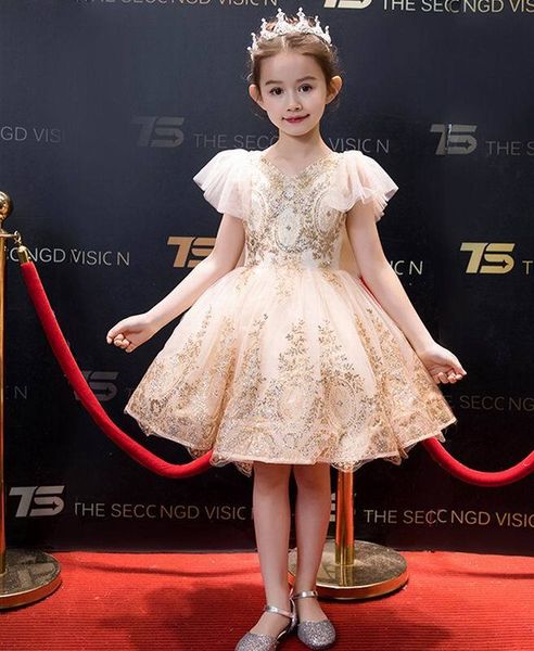 girl's dresses gold sequins flower girl embroidered flare sleeve princess es for party wedding baby clothes 3-12y sh001 yoci, Red;yellow
girl's dresses gold sequins flower girl embroidered flare sleeve princess es for party wedding baby clothes 3-12y sh001 yoci, Red;yellow
