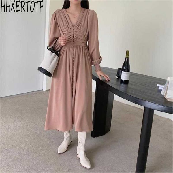 summer korean casual lady dress solid color puff sleeve single-breasted long 210531, Black;gray
summer korean casual lady dress solid color puff sleeve single-breasted long 210531, Black;gray