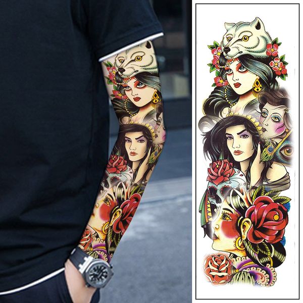 geisha flower ghost face arm tattoo sticker waterproof durable simulation tattoo sticker
geisha flower ghost face arm tattoo sticker waterproof durable simulation tattoo sticker