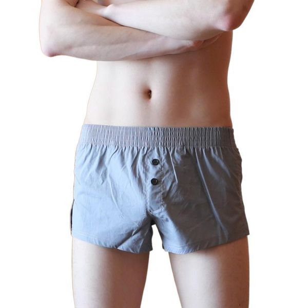 underpants men button boxer shorts loose lingerie underwear homewear sleepwear cotton breathable solid color, Black;white
underpants men button boxer shorts loose lingerie underwear homewear sleepwear cotton breathable solid color, Black;white