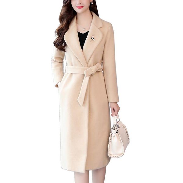 women's wool & blends woolen coat winter thick warm jacket female plus size overcoat femme lace long coats outerwear a403, Black
women's wool & blends woolen coat winter thick warm jacket female plus size overcoat femme lace long coats outerwear a403, Black