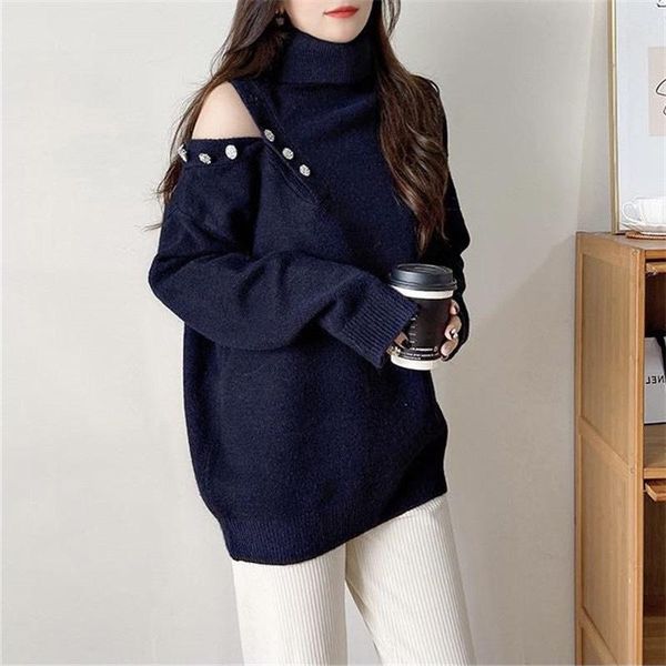 women's sweaters korean style crystal beaded for women knitted cropped pullovers off shoulder jumper 1620, White;black
women's sweaters korean style crystal beaded for women knitted cropped pullovers off shoulder jumper 1620, White;black