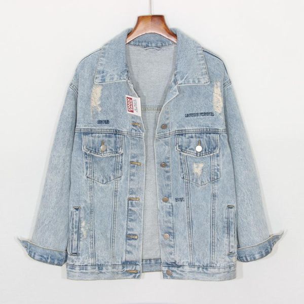 women's jackets spring autumn vintage washed letter embroidery hole denim jacket women jaqueta loose plus size casual jeans ropa de muj, Black;brown
women's jackets spring autumn vintage washed letter embroidery hole denim jacket women jaqueta loose plus size casual jeans ropa de muj, Black;brown