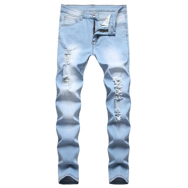 men's jeans men ripped skinny fashion slim fit destroyed mid waist pencil male casual large size denim trousers vaqueros hombre, Blue
men's jeans men ripped skinny fashion slim fit destroyed mid waist pencil male casual large size denim trousers vaqueros hombre, Blue