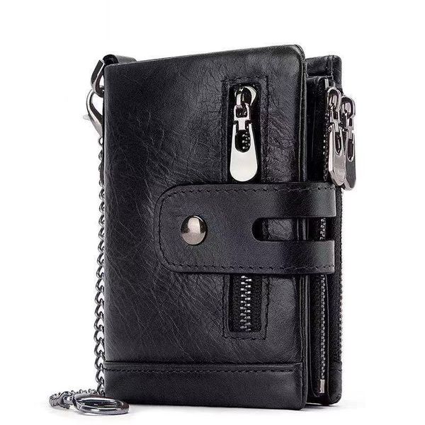 wallets 2021 men's wallet 100% genuine leather coin purse small mini card holder chain male hasp double zipper cowhide pocket, Red;black
wallets 2021 men's wallet 100% genuine leather coin purse small mini card holder chain male hasp double zipper cowhide pocket, Red;black