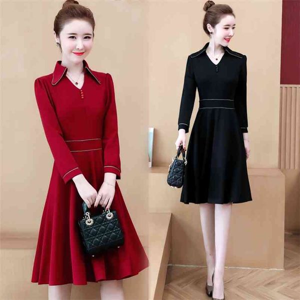 spring autumn women's dress korean style pure color lapel chiffon large size long sleeve female es qx907 210507, Black;gray
spring autumn women's dress korean style pure color lapel chiffon large size long sleeve female es qx907 210507, Black;gray