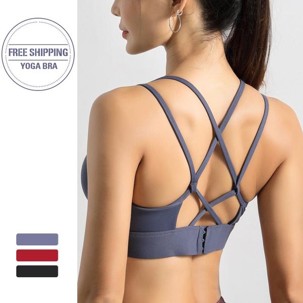 gym clothing cross straps sports bra women wireless yoga fitness padded push up crop activewear, White;black
gym clothing cross straps sports bra women wireless yoga fitness padded push up crop activewear, White;black