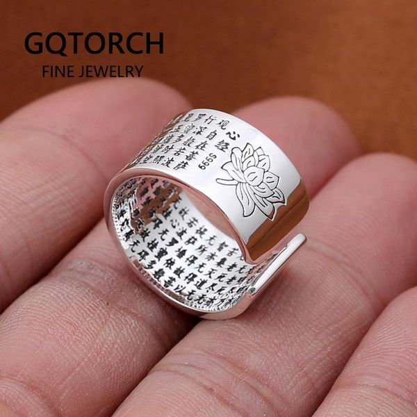 cluster rings real 925 sterling silver lotus wide for men and women heart sutra engraved chinese words buddhism jewelry, Golden;silver
cluster rings real 925 sterling silver lotus wide for men and women heart sutra engraved chinese words buddhism jewelry, Golden;silver
